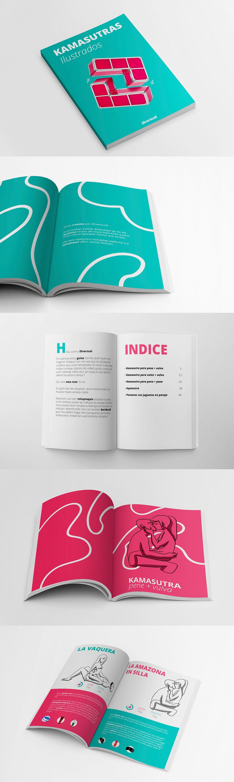 Diseño Guía de Kamasutras ilustrados para Diversual 0