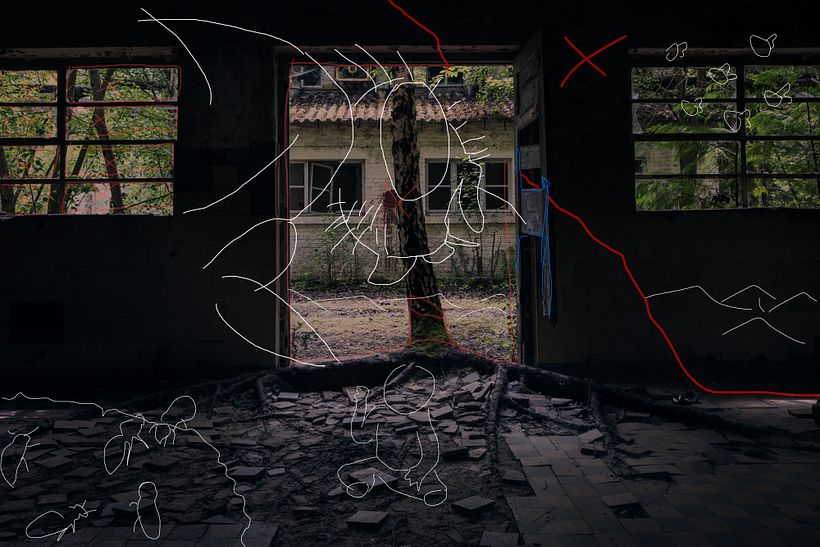 boceto y capas de eliminar, rehacer y añadir