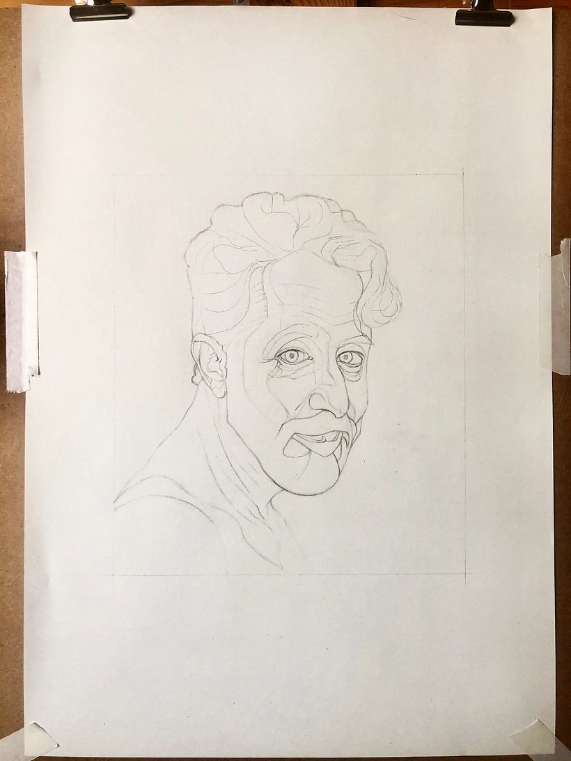 Dibujo a línea terminado