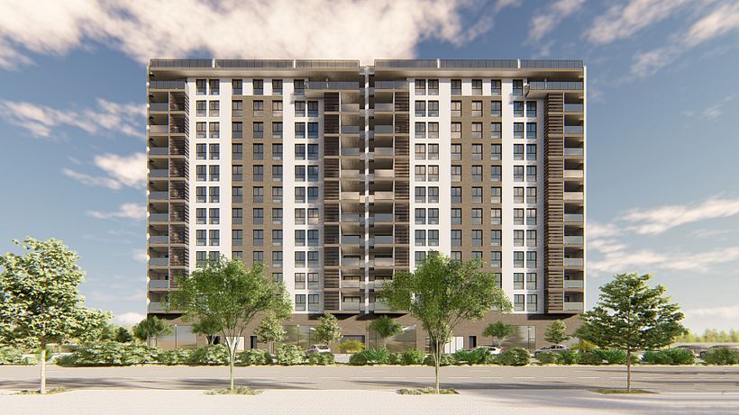 Concurso edificio de viviendas - 3D