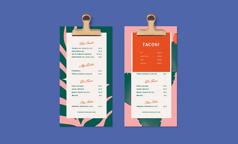 Mockup de menú para restaurantes de Heavy