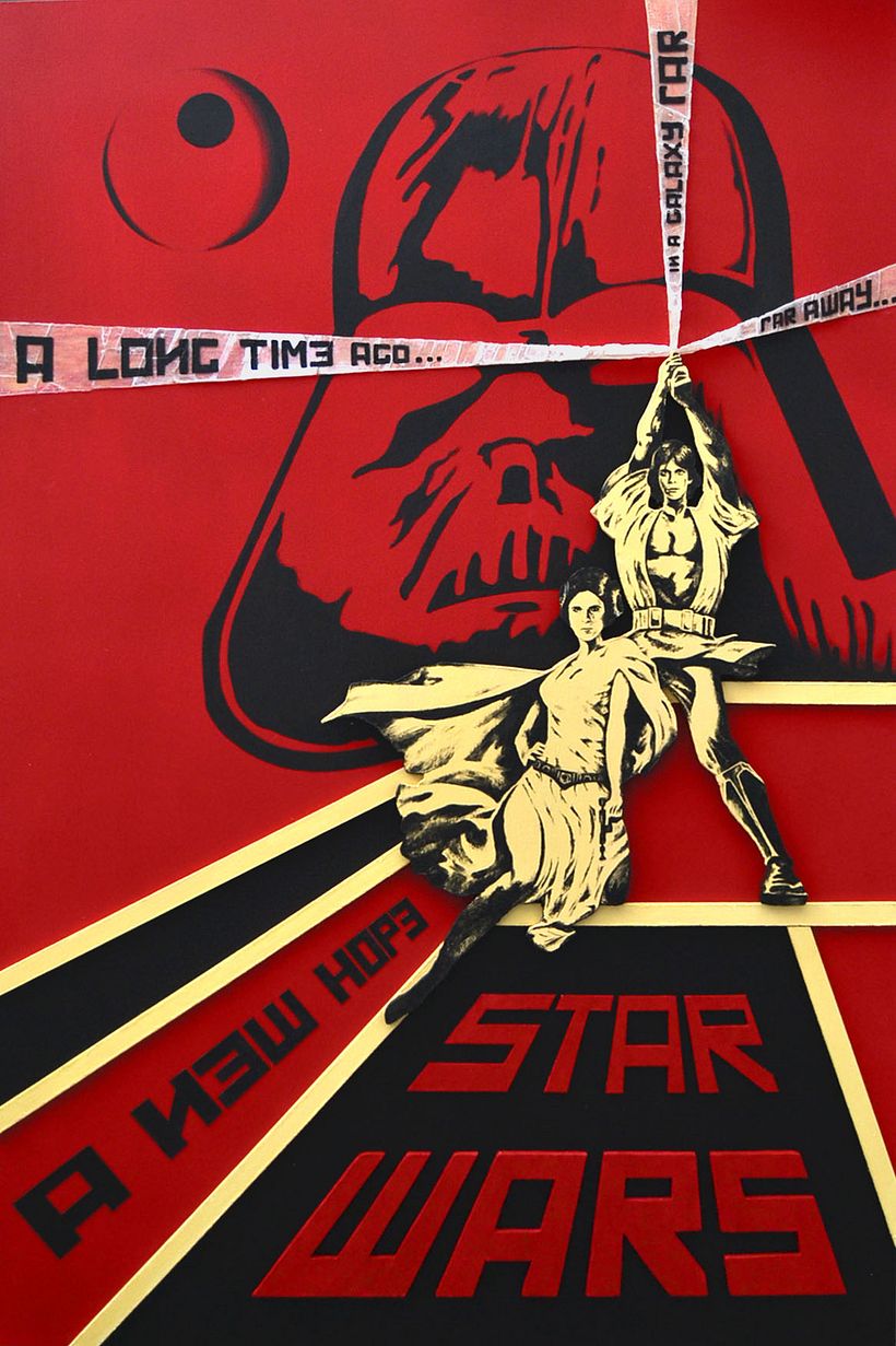 Cartel Collage STAR WARS (90x60cm)