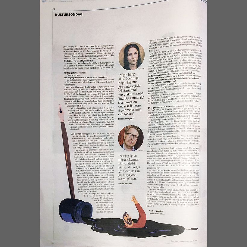 Editorial illustrations: Dagens Nyheter  4