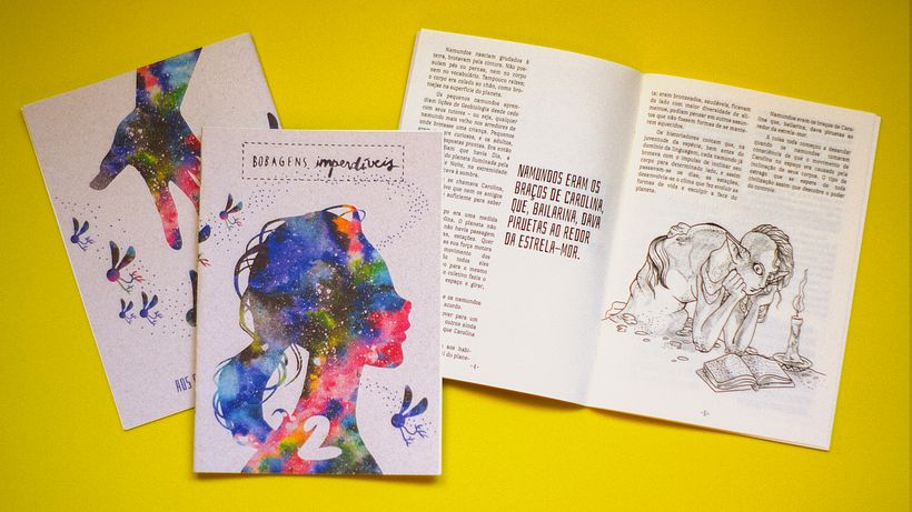 Edição #2 da zine, com o conto sci-fi "O deus dos namundos", escrito e ilustrado por mim.