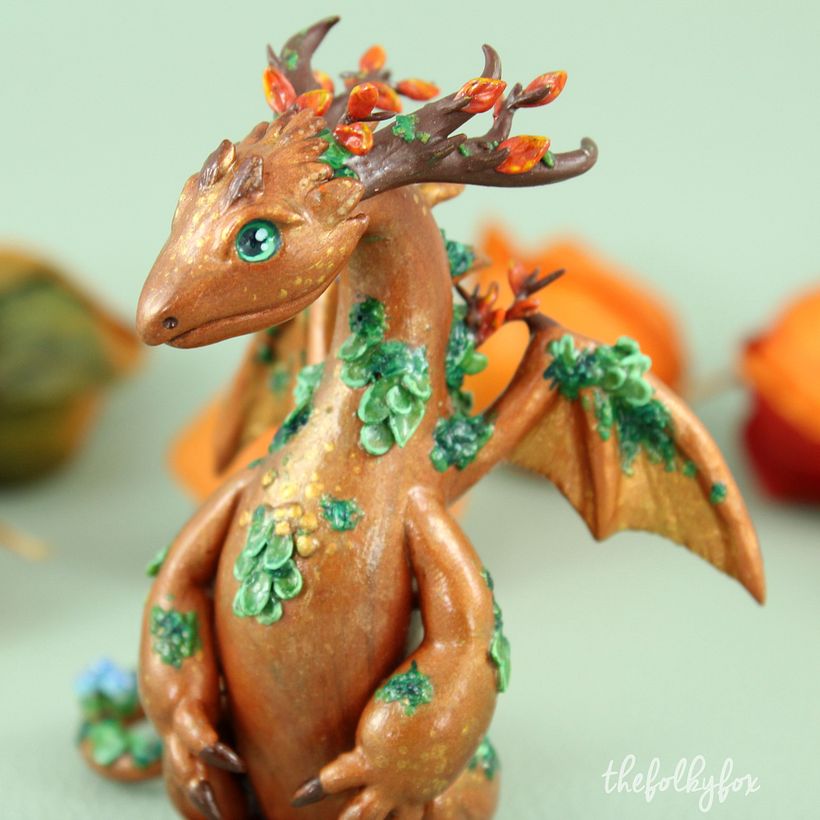 Forest Dragon in Polymer Clay 0
