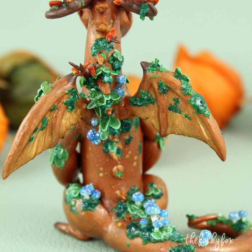 Forest Dragon in Polymer Clay 1