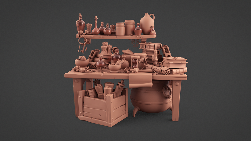 Mi Proyecto del curso: Modelado cartoon de bodegones con Maya 0