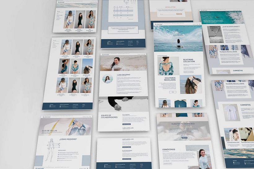 Branding, diseño web y ilustración textil para Emociones Brand 10