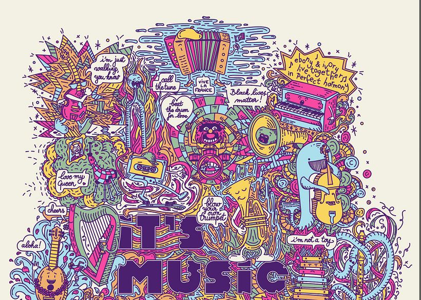 Meu ilustração vetorial com estilo doodles 6