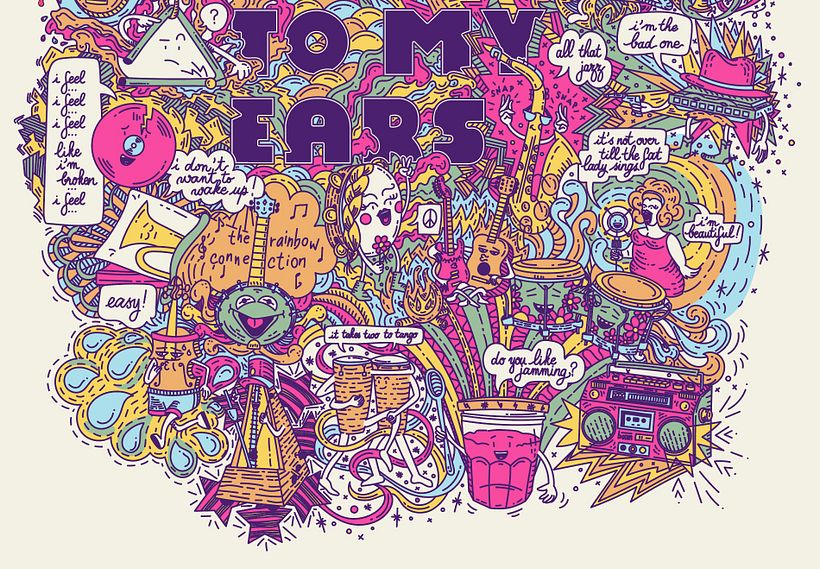 Meu ilustração vetorial com estilo doodles 8