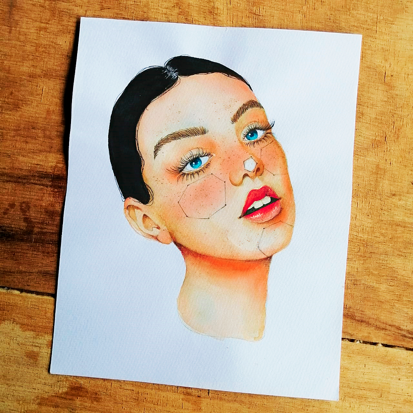 Mi Proyecto del curso: Retrato ilustrado en acuarela 0