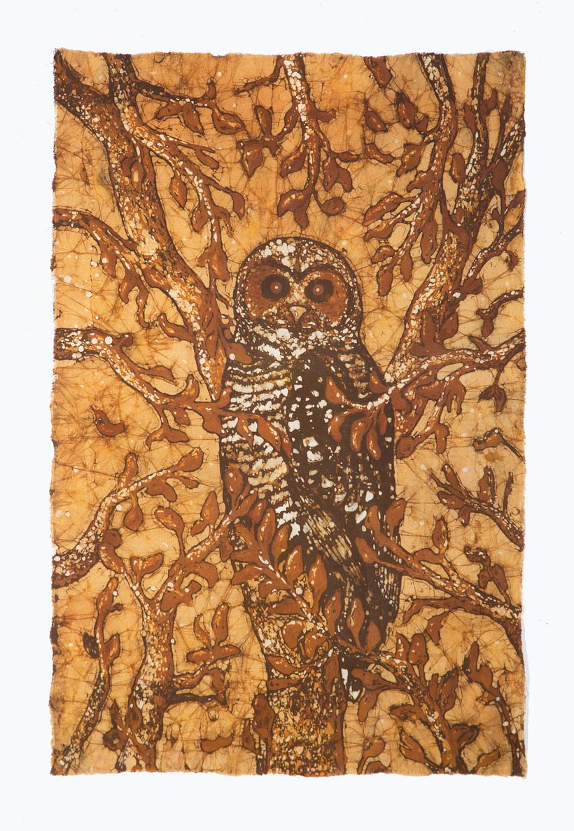 Con Con - batik por inmersión sobre algodón.