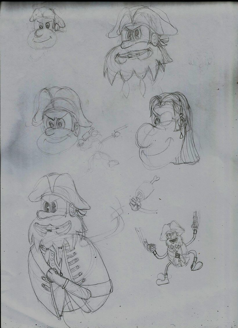 2do Boceto Capitan Robert (Modifique un poco la vestimenta y le agregue barba)