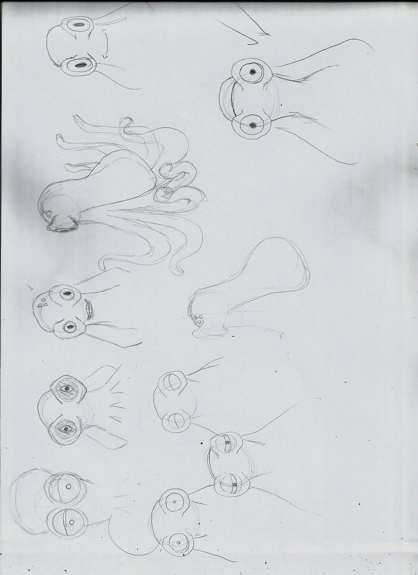 Boceto del Kraken (Enemigo mortal de todos los piratas)