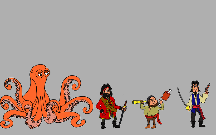 Coloreado y presentacion de personajes