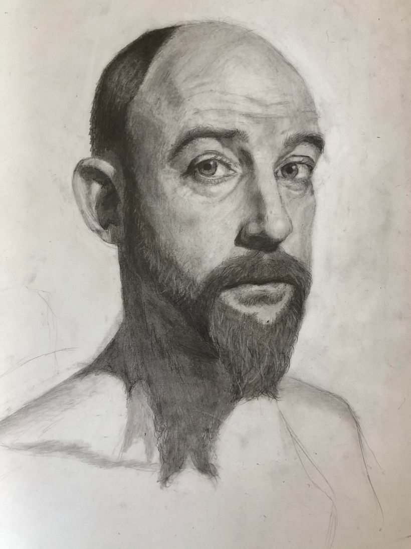 Mi Proyecto del curso: Retrato realista con lápiz de grafito 1