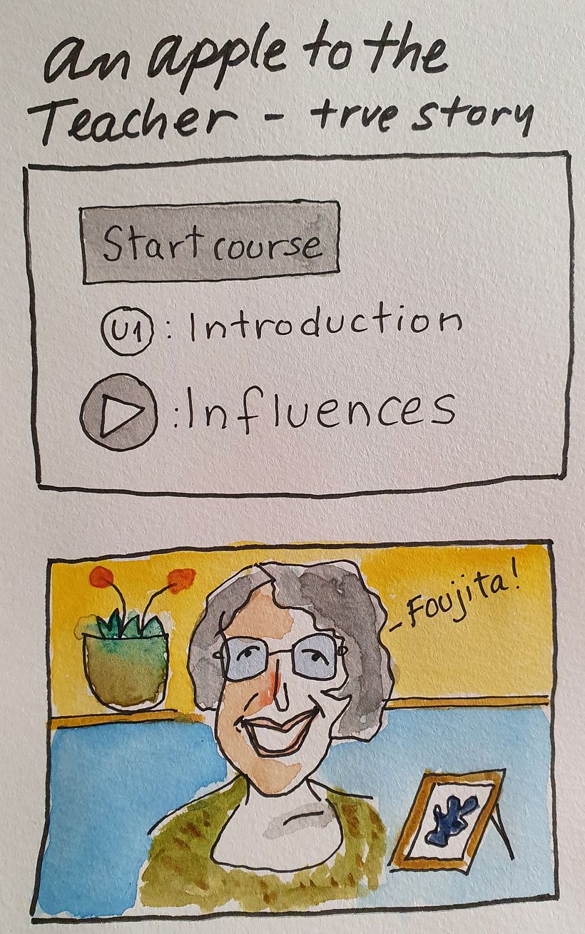 An apple to the teacher My Project for Graphic Novels course 0