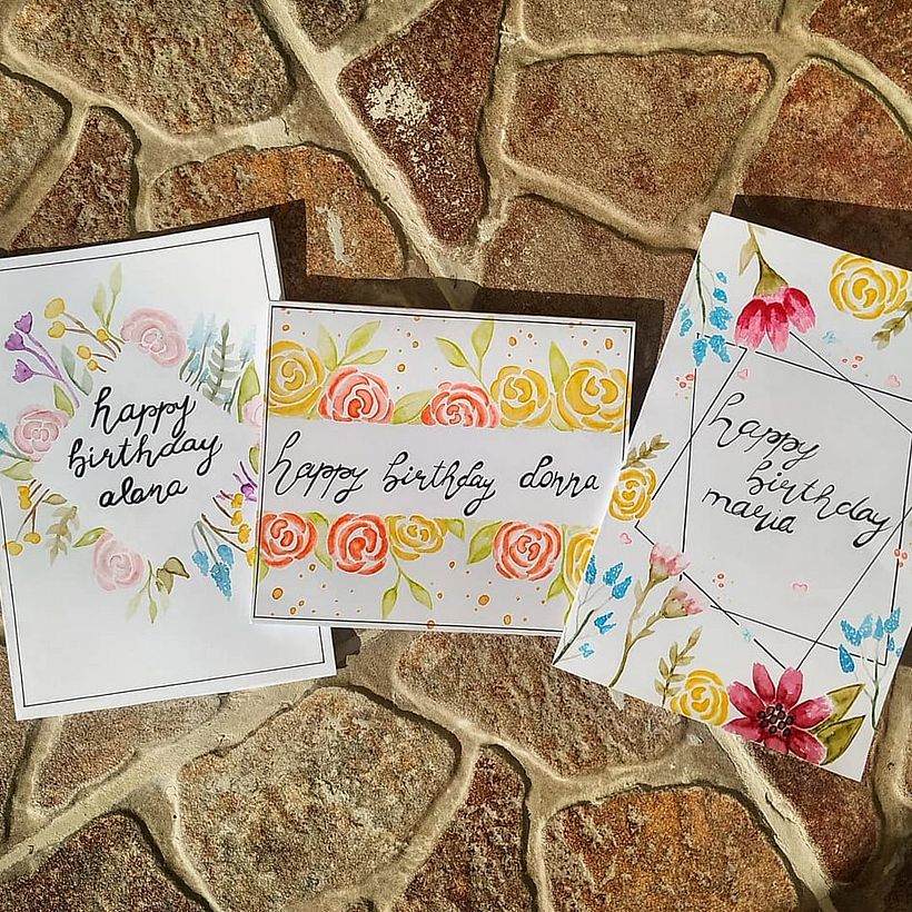 Hand-Painted Cards using Watercolor Pens 3