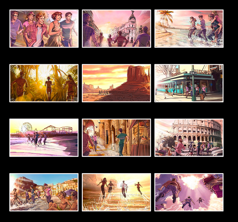 A storyboard that has been created for an agency