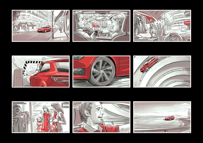 A storyboard that has been created for an agency