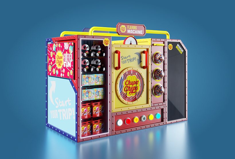 Chupa chups & Mentos Expositor | Infografía 3D 0