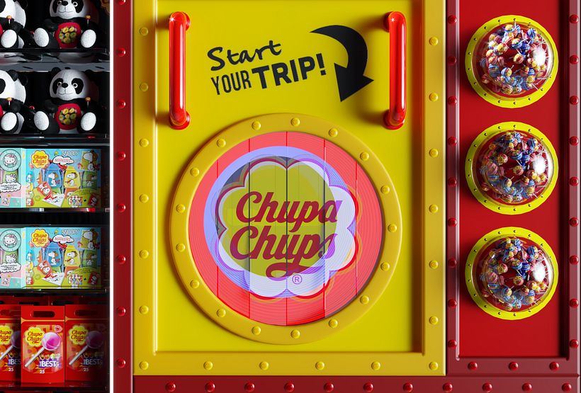 Chupa chups & Mentos Expositor | Infografía 3D 1