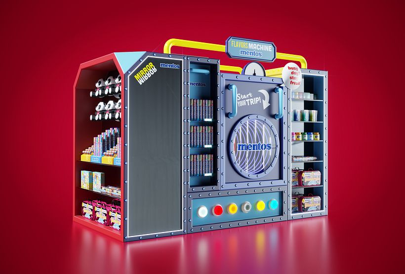 Chupa chups & Mentos Expositor | Infografía 3D 2