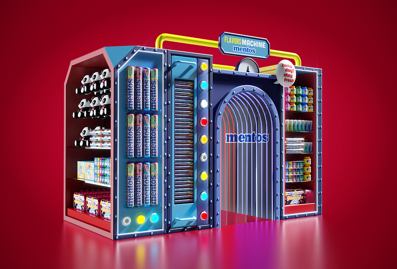 Chupa chups & Mentos Expositor | Infografía 3D 4