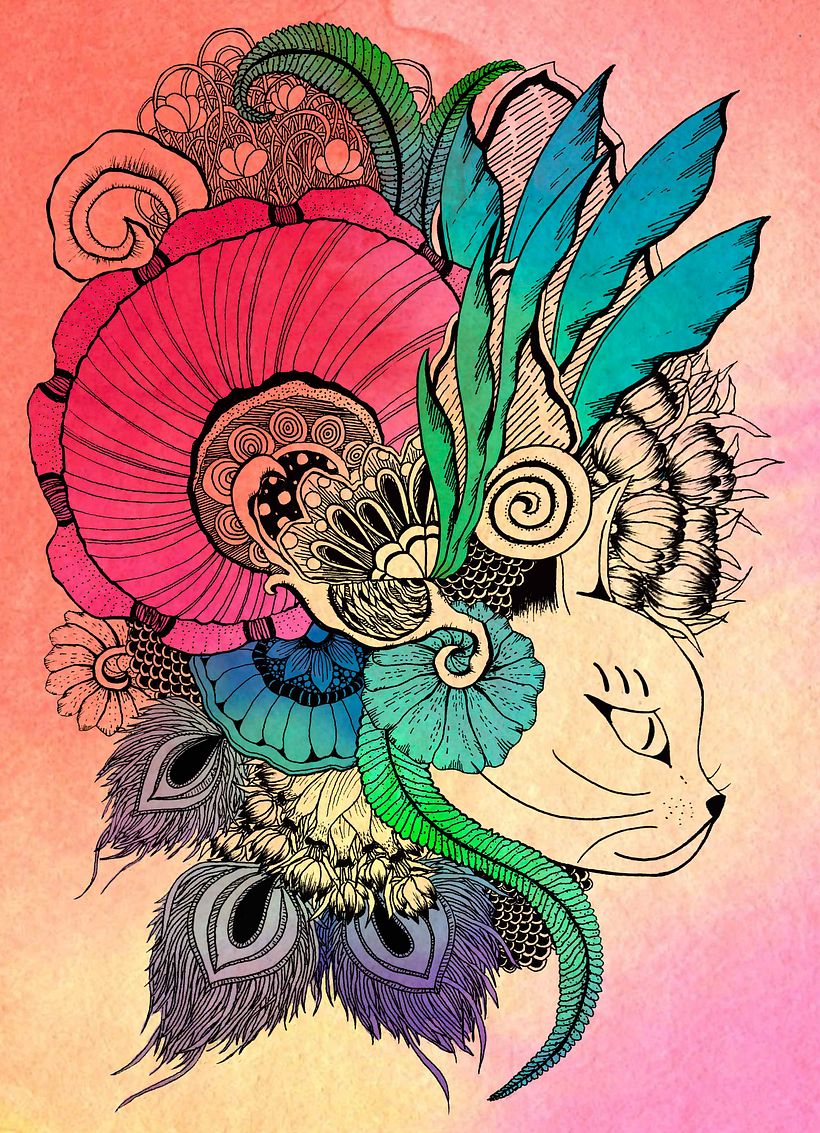 CheersKitty illustration in colour 1