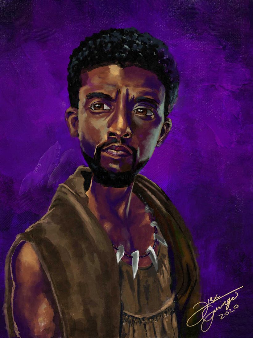 king T'chala from black panther Chadwick Boseman.