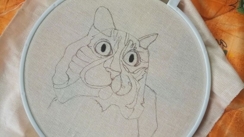 Mi primer Needle painting gatuno 5