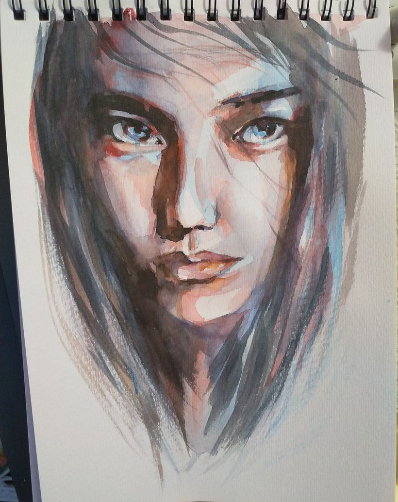 Mi Proyecto del curso: Retrato artístico en acuarela 3