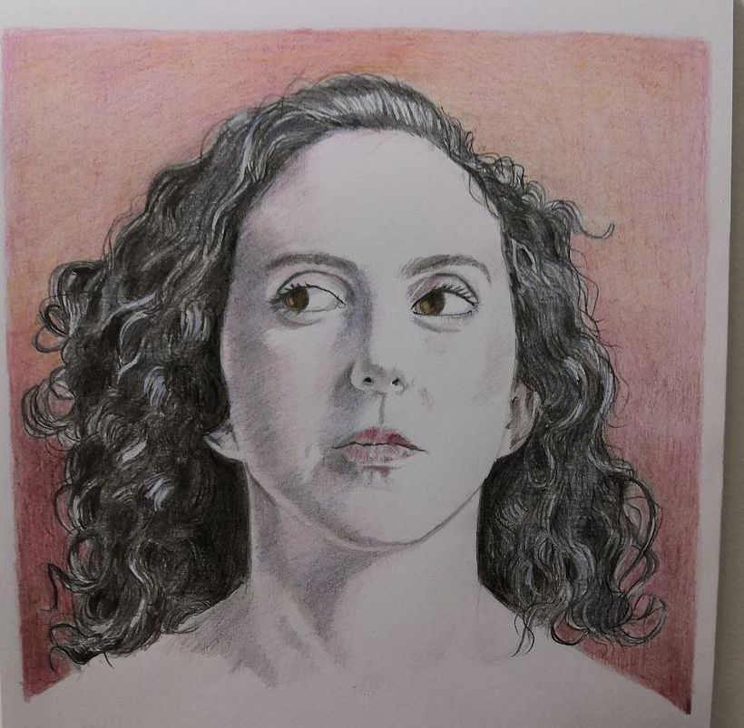 Meu projeto do curso: Retrato criativo em chiaroscuro com lápis 2