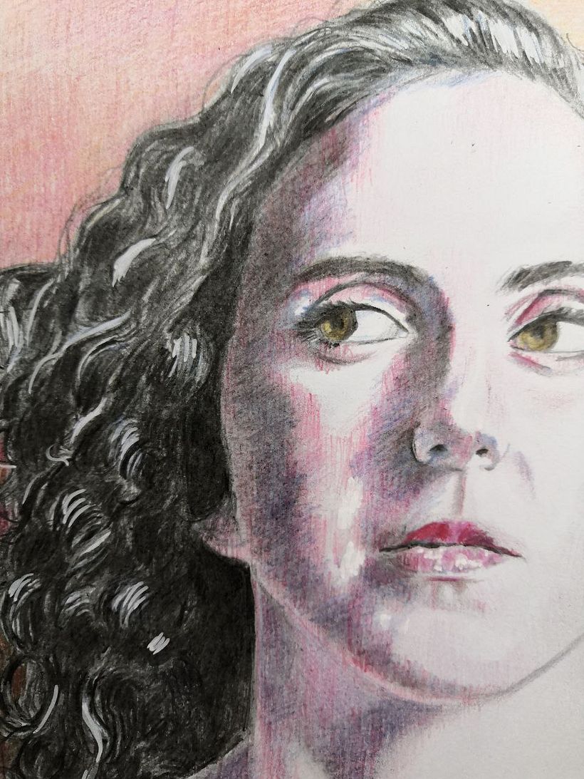 Meu projeto do curso: Retrato criativo em chiaroscuro com lápis 3