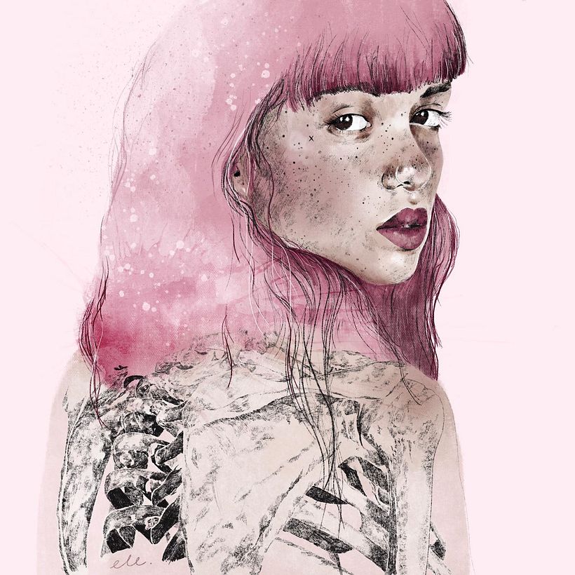 Illustrated Portraits: Cotton Candy  -1