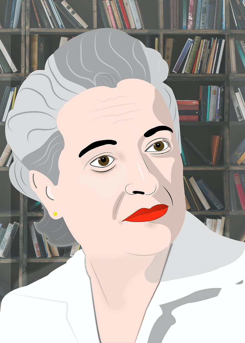 Fanzine con 10 ilustraciones vectoriales de 10 poetas mujeres que me gustan. Objetivo: dar a conocerlas. Esta es Carmen Conde