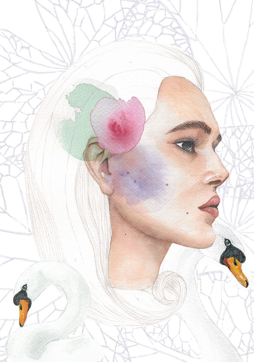 Mi Proyecto del curso: Retrato ilustrado en acuarela 0