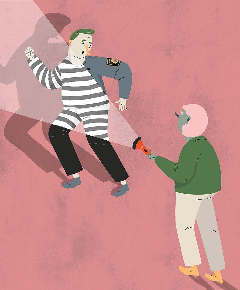 Editorial illustrations: Polistidningen 0