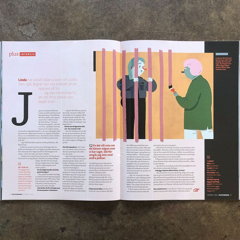Editorial illustrations: Polistidningen 3
