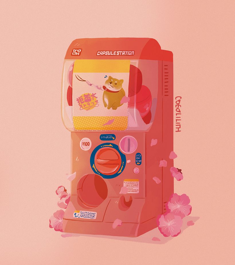Gachapon + Cherry Blossom