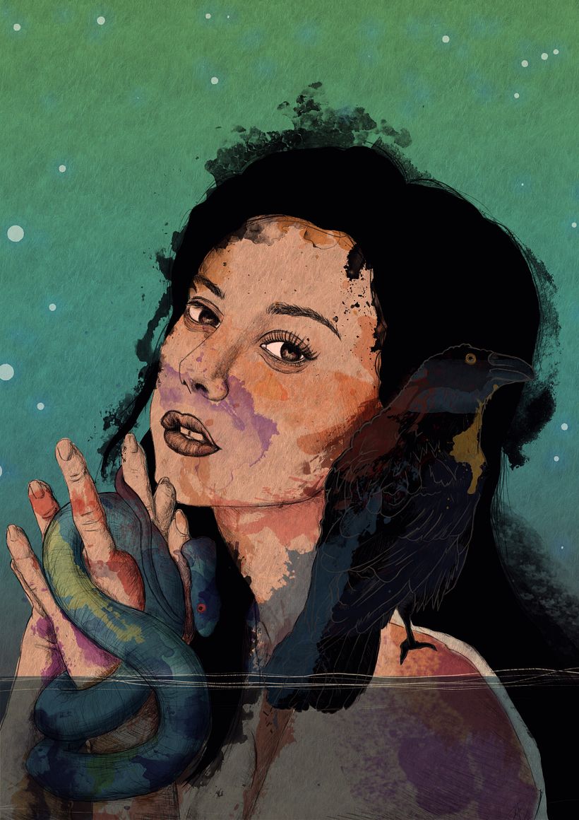 Mi Proyecto del curso: Técnicas de ilustración con acuarela digital -1