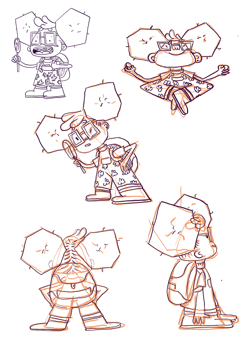 Rascunho de algumas poses.