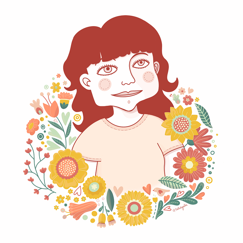 Proyecto final del curso “Retrato ilustrado con elementos botánicos” 0