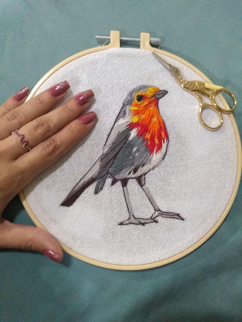 Meu pássaro já está pronto para voar! Me impressionei com o resultado! Obrigada pelos ensinamentos! 