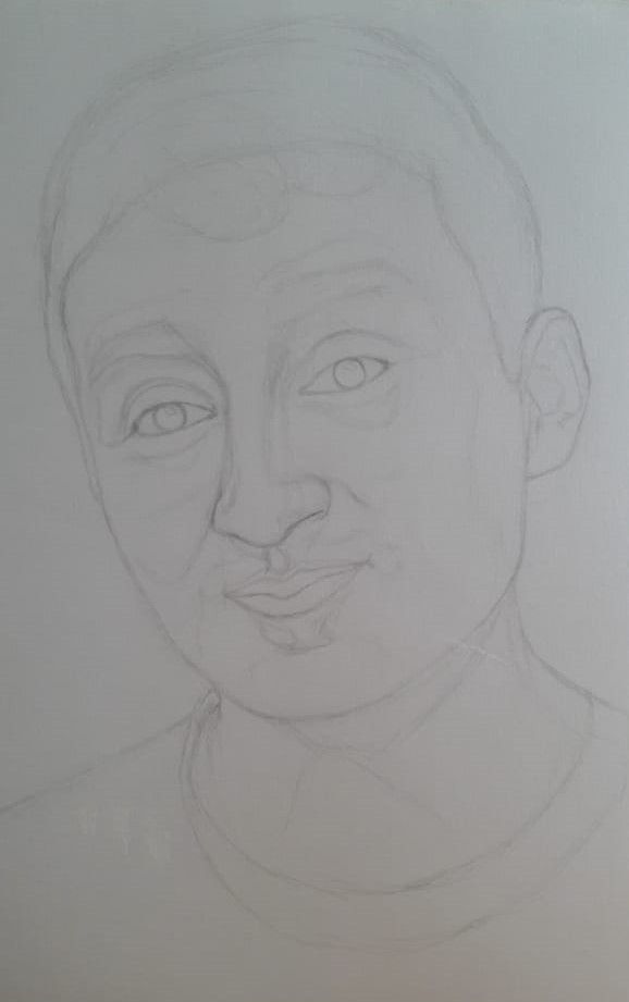 Mi Proyecto del curso: Retrato realista con lápiz de grafito 1