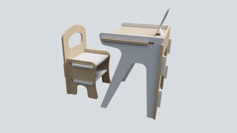 Prototipo de escritorio y silla a escala, gracias por el aprendizaje. 3