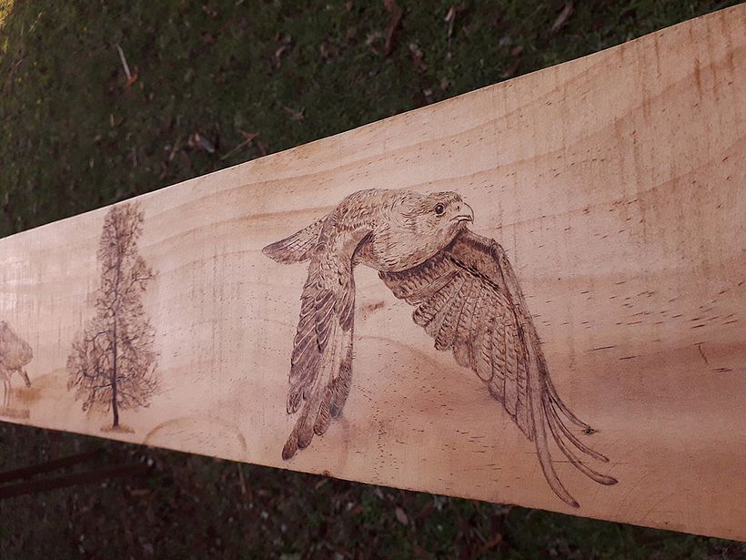 Grabado de aves en madera 7