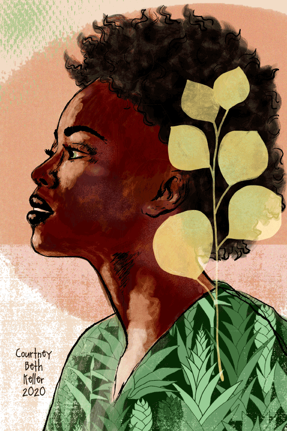 My Illustrated Portrait with Procreate: natural beauty -1