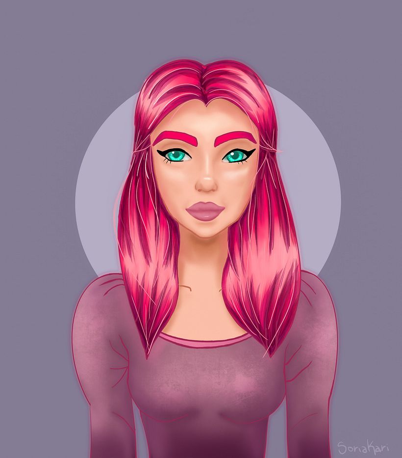 Muchas gracias Natalia por tan hermoso curso, es la primera vez que hago un retrato digital 😊 