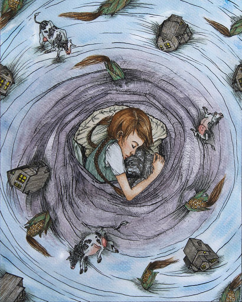 "El tornado, Dorothy y Toto" por Niño Lobo KC (Encuéntrame en IG y FB con este nombre)